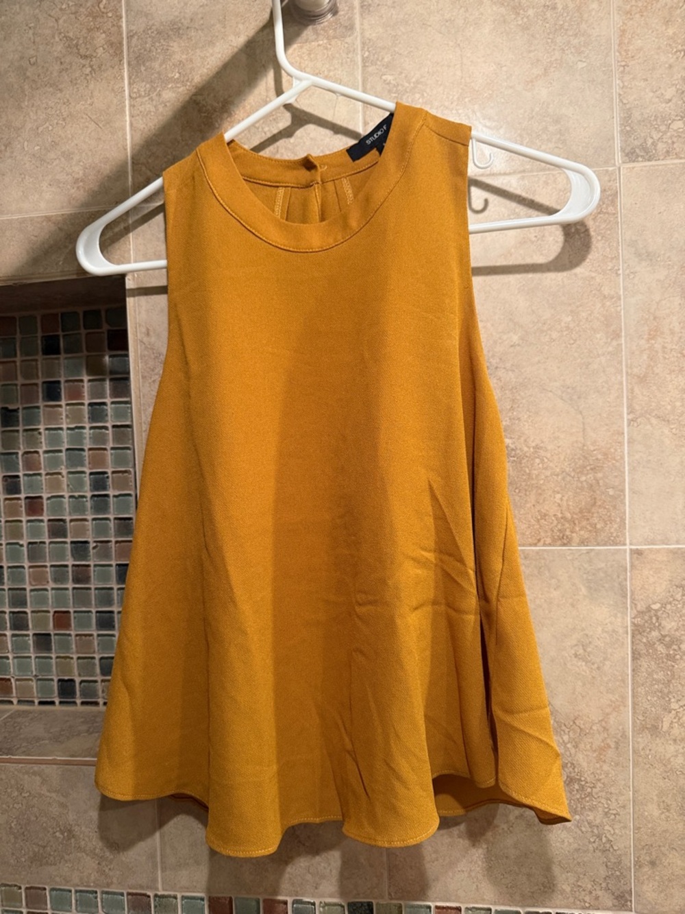 A-Line Mustard Tank Top - Sleeveless Swing Style